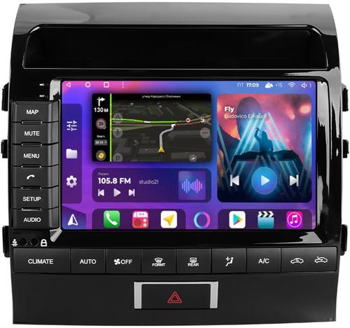 Магнитола для Toyota Land Cruiser 200 2012-2015 (климат на ШГУ) - FarCar S500-TS10 монитор 9.5" QLED на Android 14, Быстрая, CarPlay, 4G SIM-слот