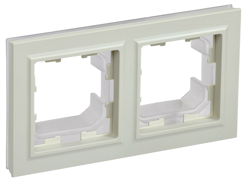 BRITE Рамка 2-местная IP44 РУ-2-БрКр-44 бежевый IEK