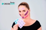 Пластырь Тейп Кросс для лица CROSS TAPE BEAUTY™ 2,1 см x 2,7 см (размер А) цвет сакура (180 пластырей/уп)