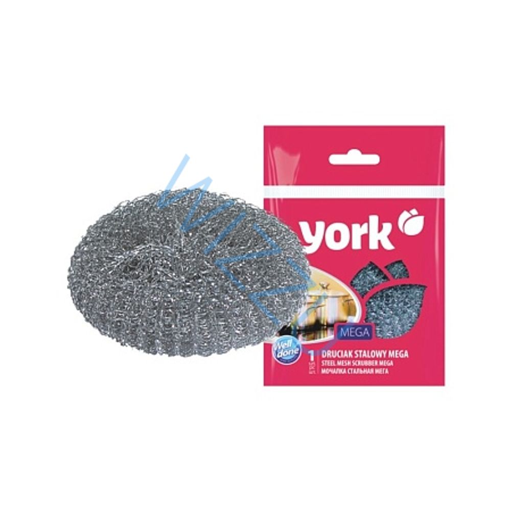 Губка стальные YORK, 80 шт в ящ
