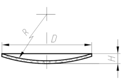 Крышка типа часовое стекло из фторопласта d80 мм (100шт.)