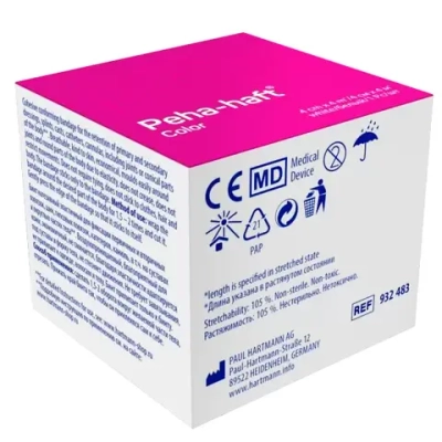 9324835 Бинт Peha-haft (Color white/Пеха-хафт колор белый, бинт когезивный эластичный фиксирующий 4 см x 4 м, 1 шт