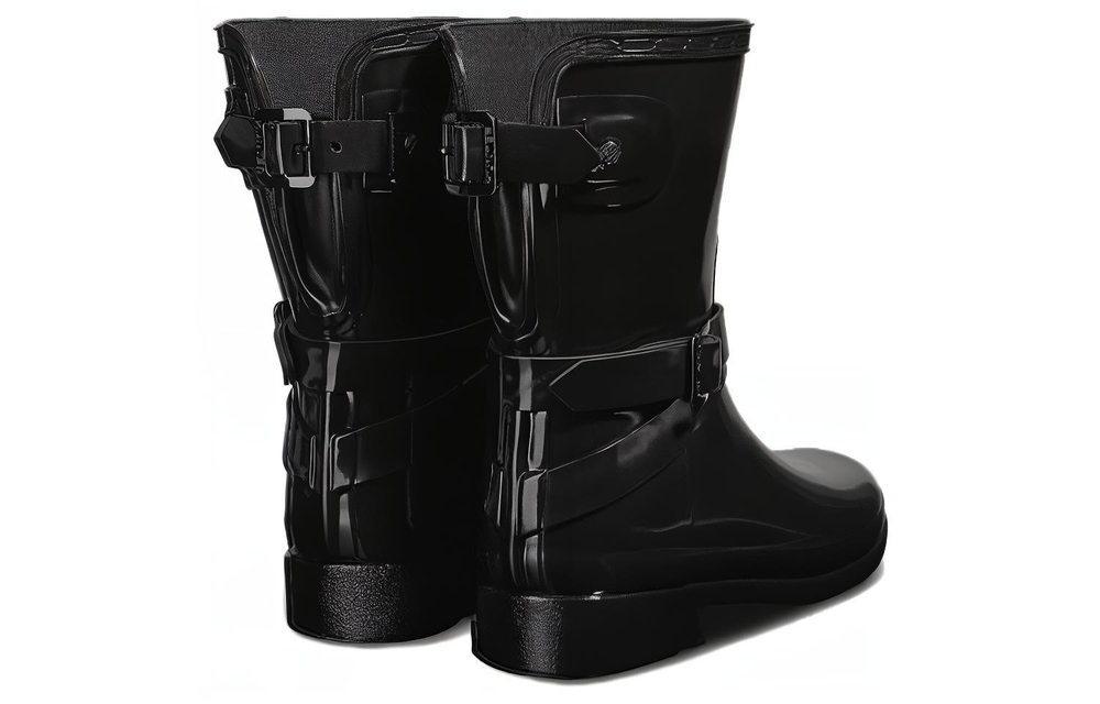 HUNTER Refined Thermal Waterproof Rain Boots Women"s Black