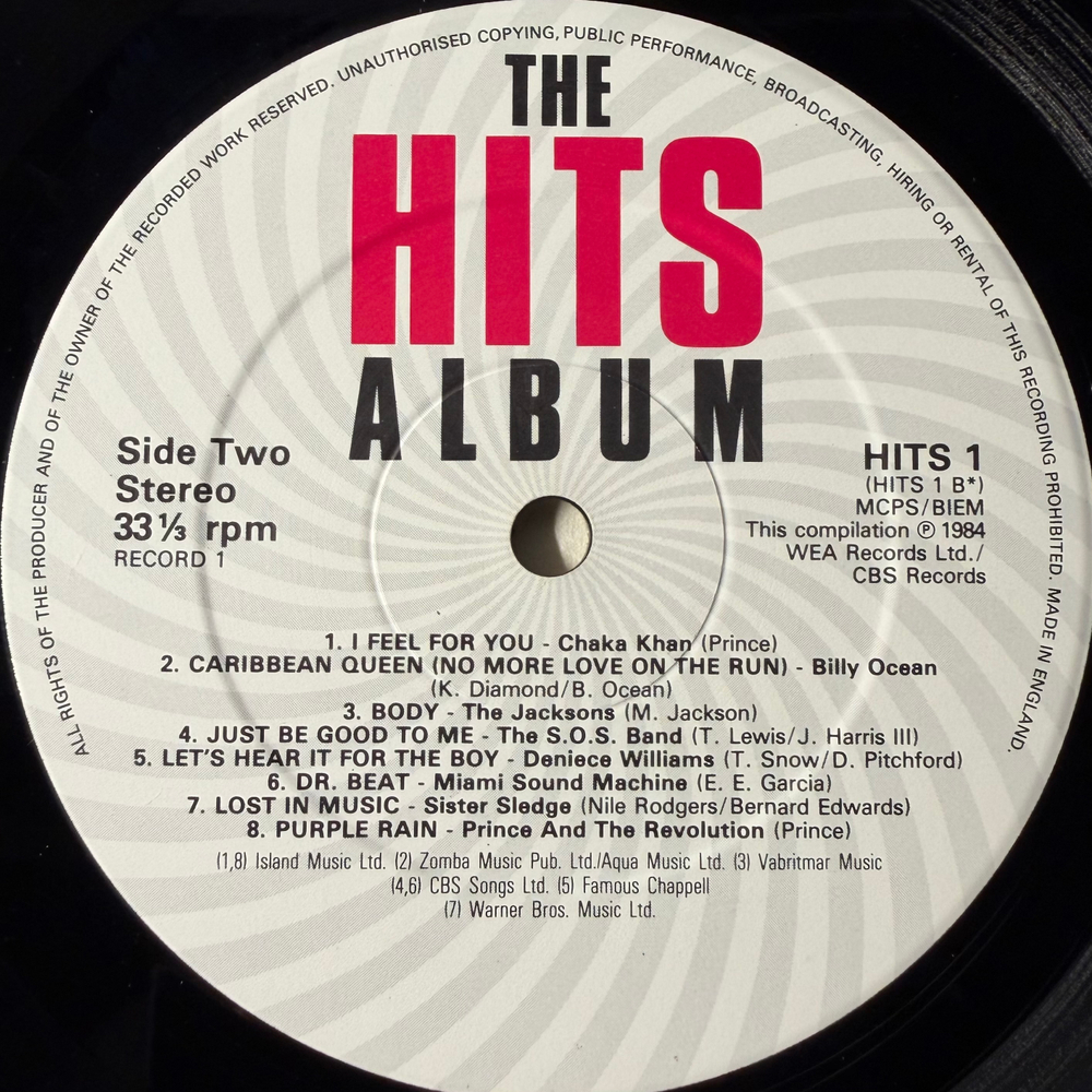 Сборник The Hits Album 2LP (Англия 1984г.)