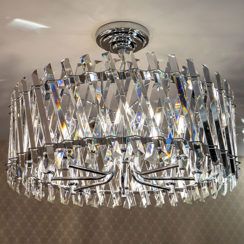 Citilux Ингвар CL334281 Люстра подвесная хрустальная Хром