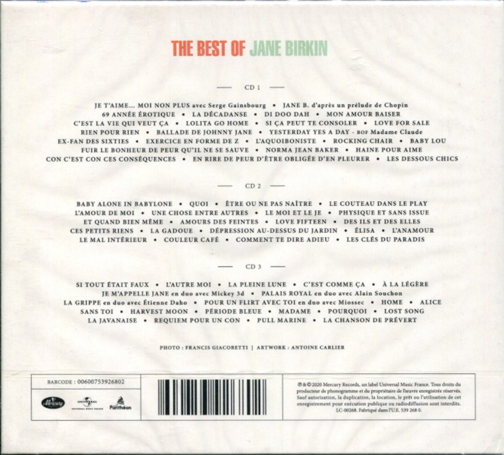 Jane Birkin / The Best Of (3CD)