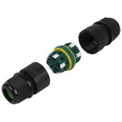 Коннектор ЭРА NO-224-674 кабельный прямой 5-Pin 0.5-2.5 мм2 безвинтовой IP68 | Электротовары