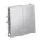 Выключатель двухклавишный с подсветкой Systeme Electric ArtGallery Алюминий GAL000353