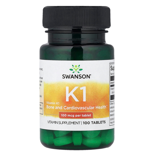 Swanson Vitamins, Витамин K1, 100 мкг, 100 таблеток