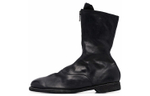 GUIDI 310 Leather Zip Closure Ankle Boots Men"s Black