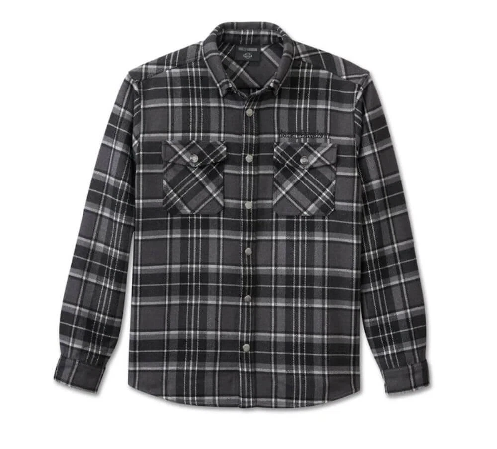Рубашка Men's Premium Over shirt - Plaid - Black Harley-Davidson