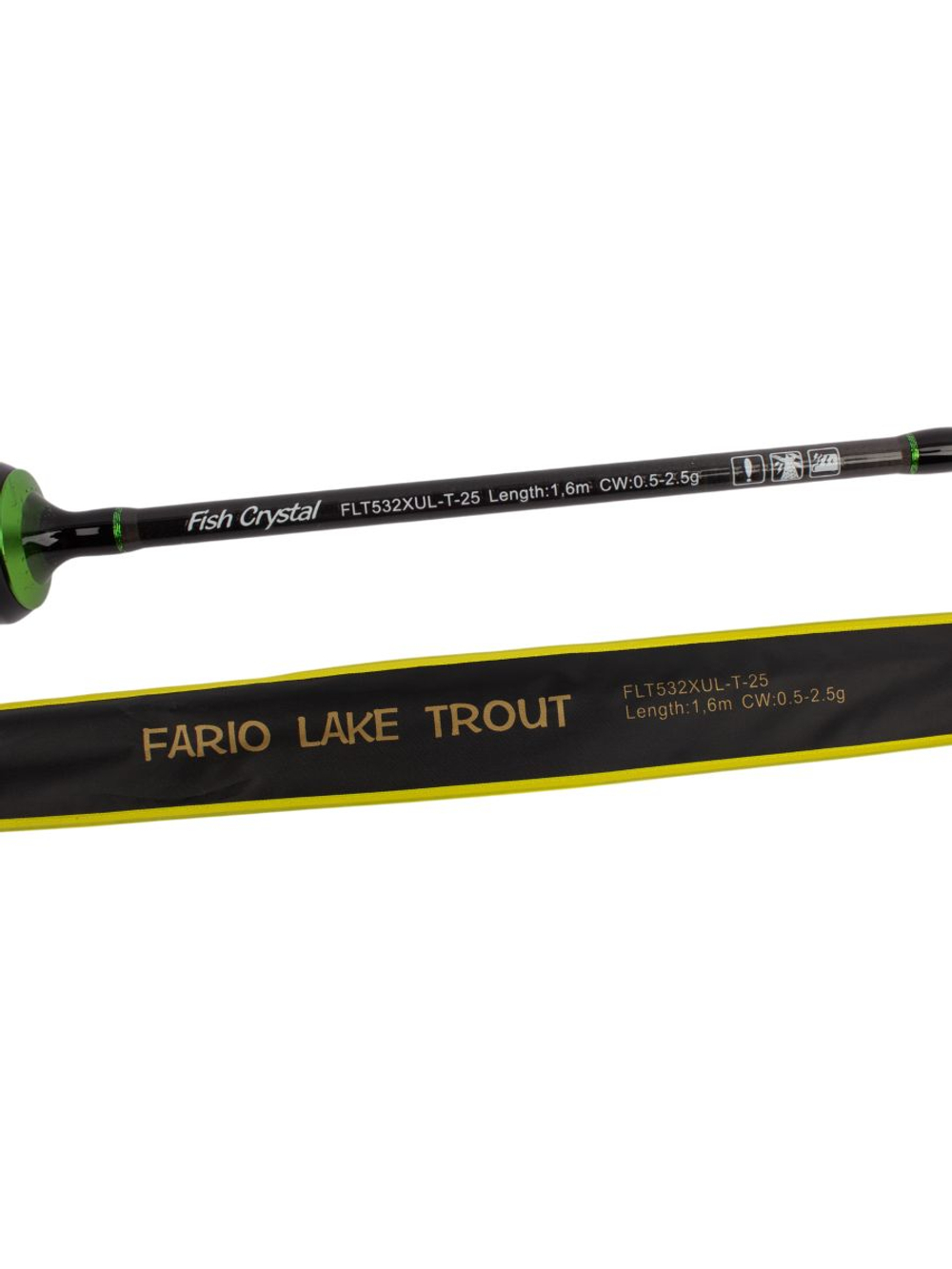 Удилище спиннинговое FARIO "LAKE TROUT" 2 секции, полая верш., 1,60 м, тест 0.5-2.5 г