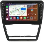 Магнитола для Skoda Octavia A5 2004-2013 (рамка черная матовая) - Canbox 10-1217 Android 10, Быстрая, CarPlay, 4G SIM-слот