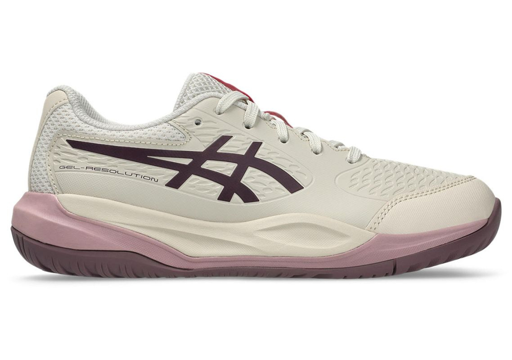 Детские теннисные кроссовки Asics Gel-Resolution X GS - soft oat/dark aubergine