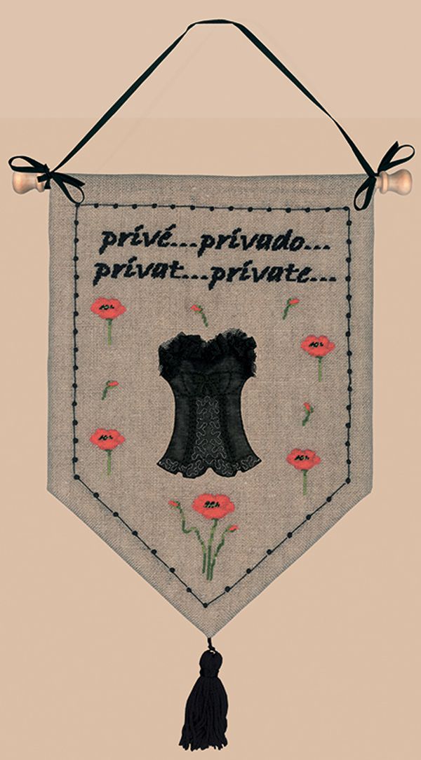 Набор для вышивания нитками Le Bonheur des Dames, аксессуар Prive (Личное), 17х25 см