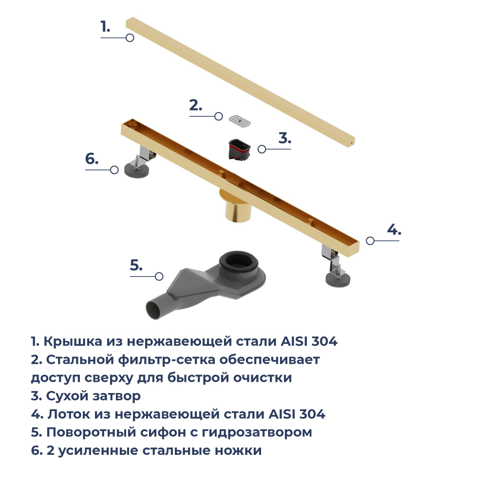 Душевой трап RGW SDR-51Gb (600)