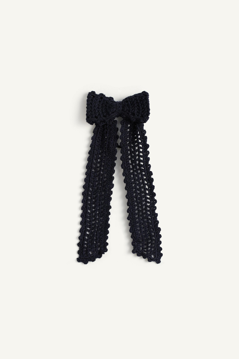 ZARA РЕЗИНКА ДЛЯ ВОЛОС С БАНТОМ - LIMITED EDITION, ТЕМНО-СИНИЙ