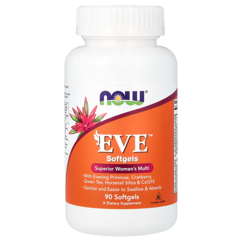 NOW Foods, EVE, превосходные мультивитамины для женщин, 90 мягких таблеток