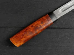 Якутский нож "Шейник", дамасская сталь, рукоять карельская берёза