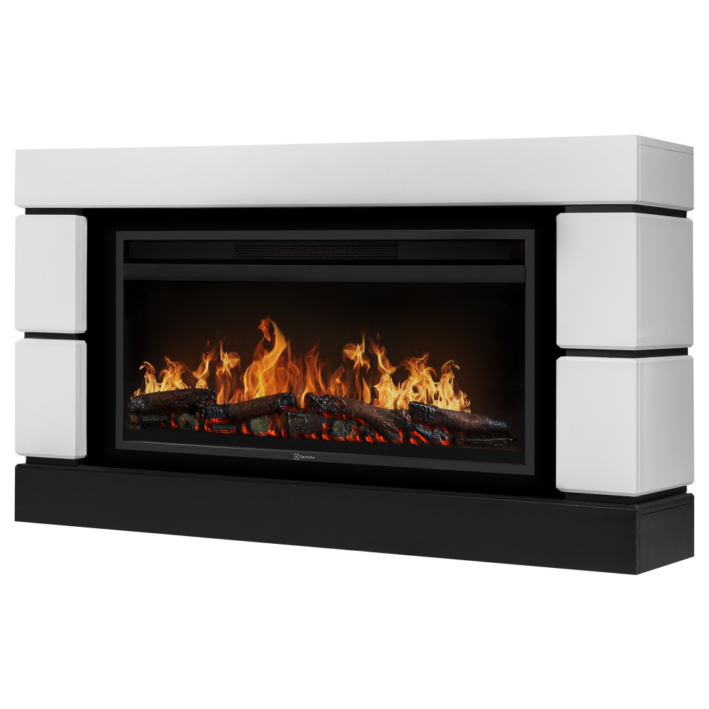 Каминокомплект: Очаг Electrolux EFP/P-3620LS, портал Moderno 42/40/36, белый