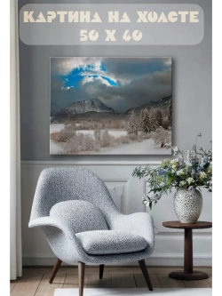 Картина на стену 40 X 50 Зимний пейзаж