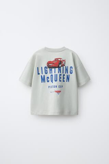 ZARA ФУТБОЛКА С ПРИНТОМ CARS LIGHTNING MCQUEEN © DISNEY/PIXAR, СЕРО-СИНИЙ