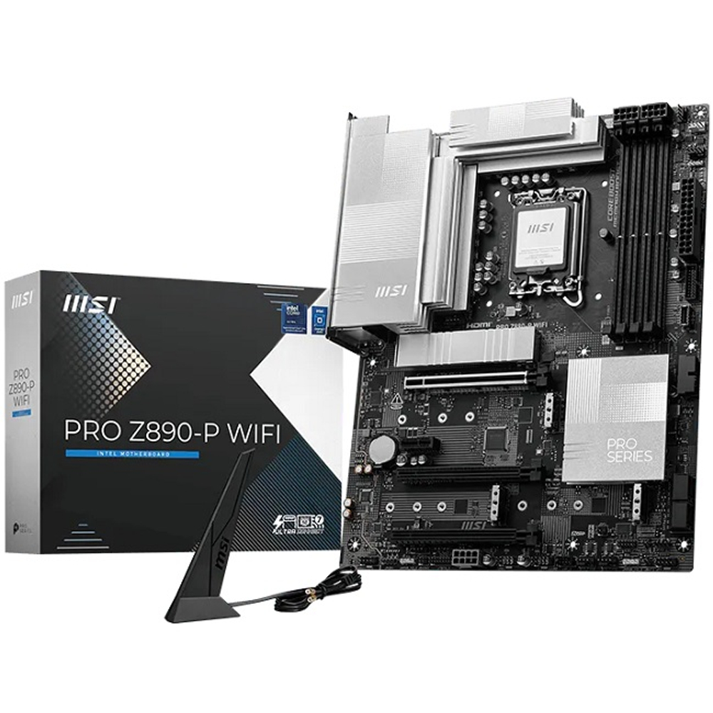 Материнская плата MSI PRO Z890-P WIFI (LGA1851/Z890/4xDDR5/3xPCI-Ex16/4xM.2/Wi-Fi/BT/GLAN/DP/HDMI/USB Type C/ATX)