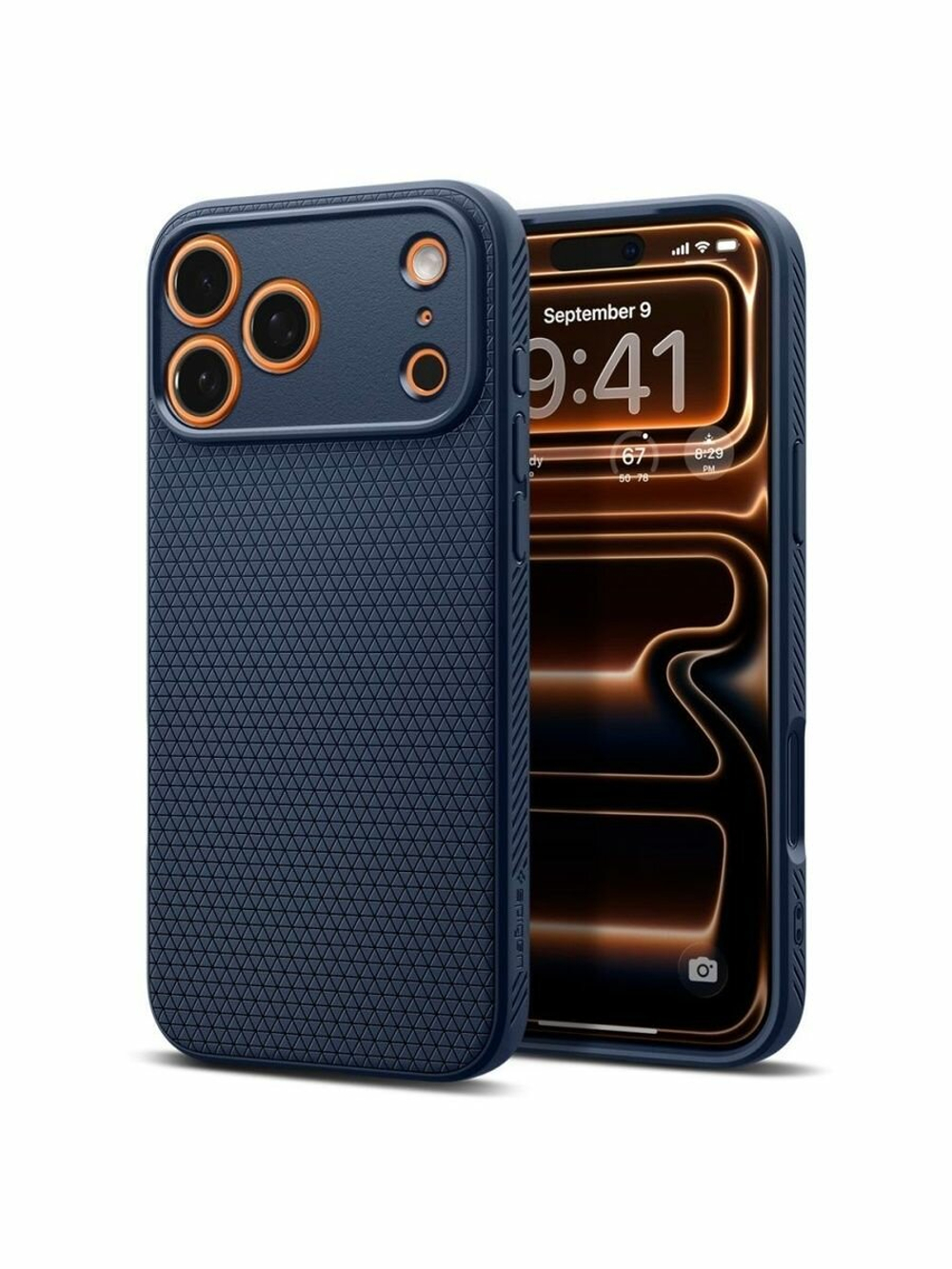 Чехол Spigen на iPhone 17 Pro /​ Айфон 17 Про , Liquid Air (ACS10332), противоударный, бортики для защиты камеры и дисплея
