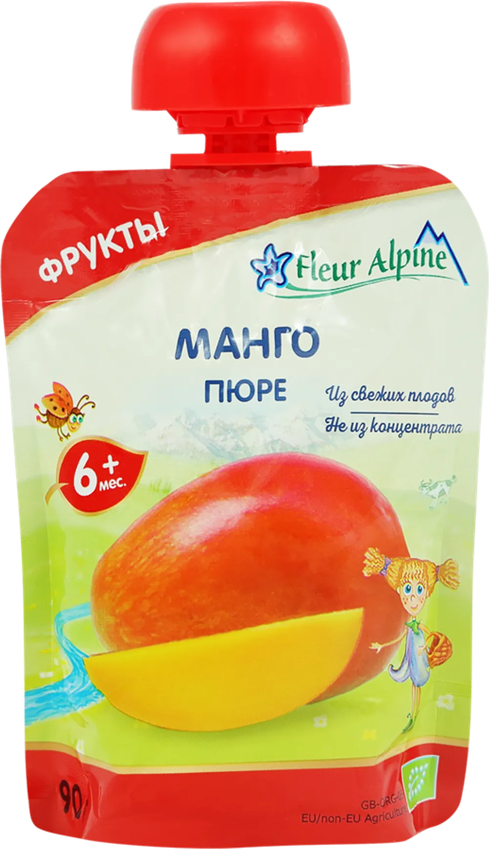 Пюре фруктовое Fleur Alpine Organic Манго, 90 г