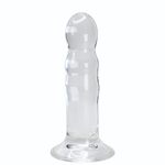 Прозрачный фаллоимитатор на присоске Gallant Jelly Dildo - 16 см. (Цвет: прозрачный)