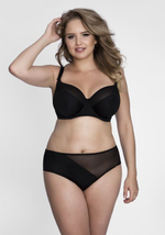 Бюстгальтер с мягкой чашкой из микрофибры и двойной сетки (Размер: 105C) (Цвет: черный)