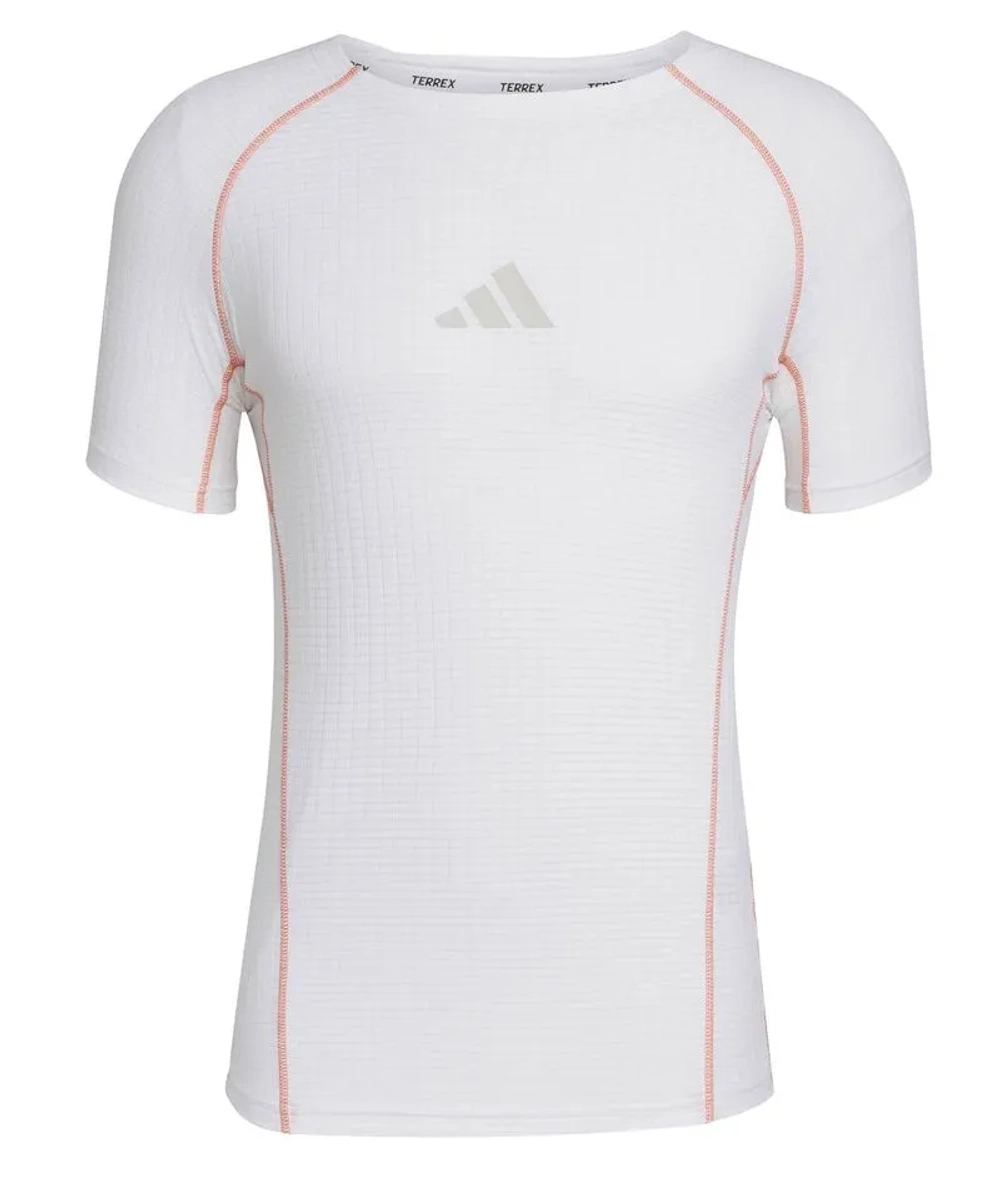Мужская теннисная футболка Adidas Terrex Xperior Clima365 Baselayer - white/semi impact orange