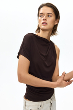 Драпированный топ из джерси — асимметричный вырез - H&M