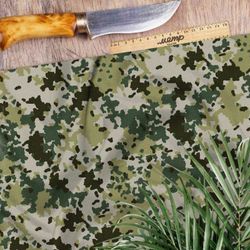 Ткань шелк Армани классический милитари