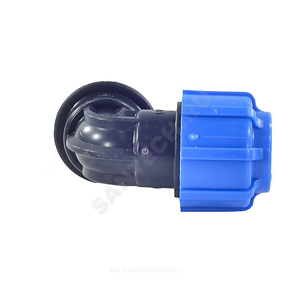 Отвод компрессионный ПЭ Дн 20х3/4"х90гр ВР Ру16 ТПК-АКВА 50022034