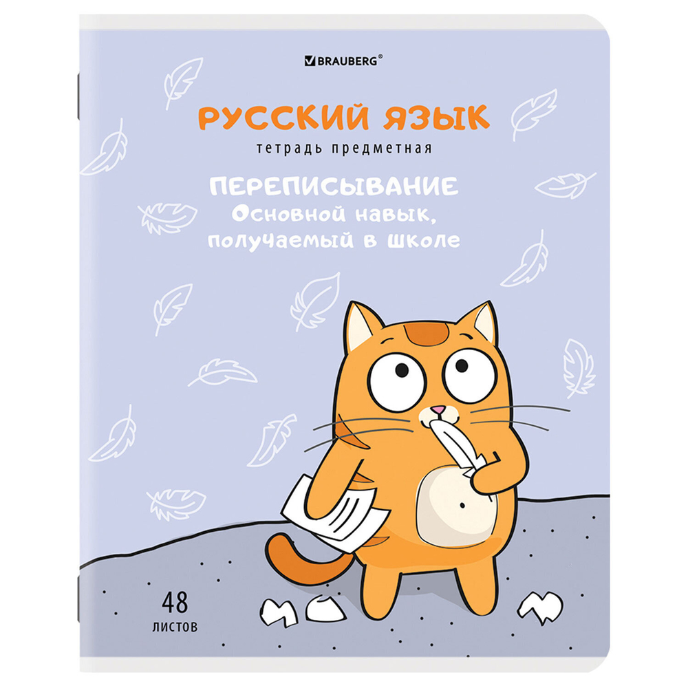Тетради предметные, КОМПЛЕКТ 12 ПРЕДМЕТОВ, "КОТ-ЭНТУЗИАСТ", 48 л., TWIN-лак, BRAUBERG, 404609