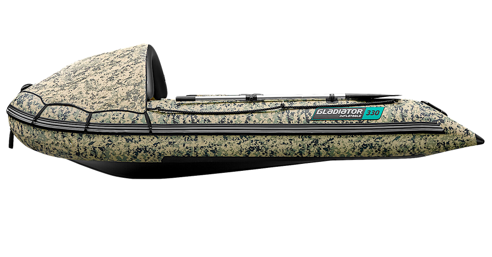 Лодка ПВХ Gladiator Active C330AL Camo с алюминиевым полом -
