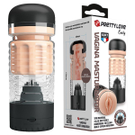 Вибромастурбатор-вагина 17,9см в черной колбе Pretty Love Emily BM-00900T65