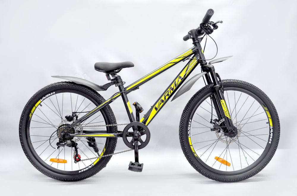 Велосипед 24" Varma LEO H41D, рама 12.5 черно-оранжевый, 7ск. ст.