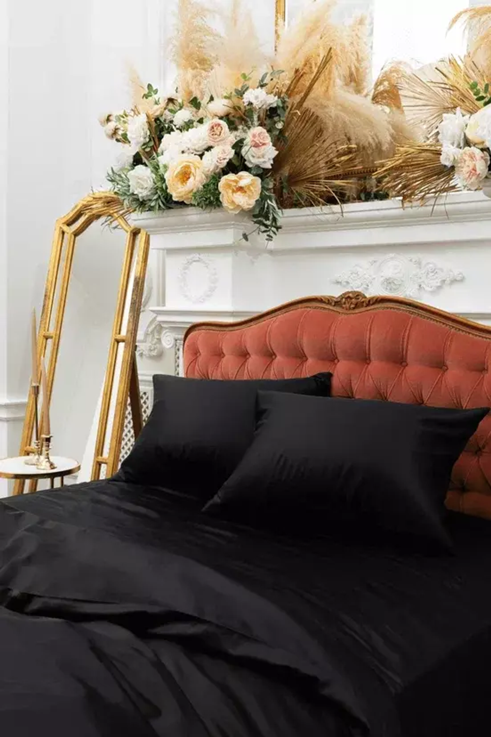 Пододеяльник 200х220 German Grass Блиссен Черный (Silk Bliss Diamond Black)