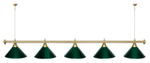 Лампа STARTBILLIARDS 5 пл. (плафоны золотые,штанга золотая,фурнитура золото)
