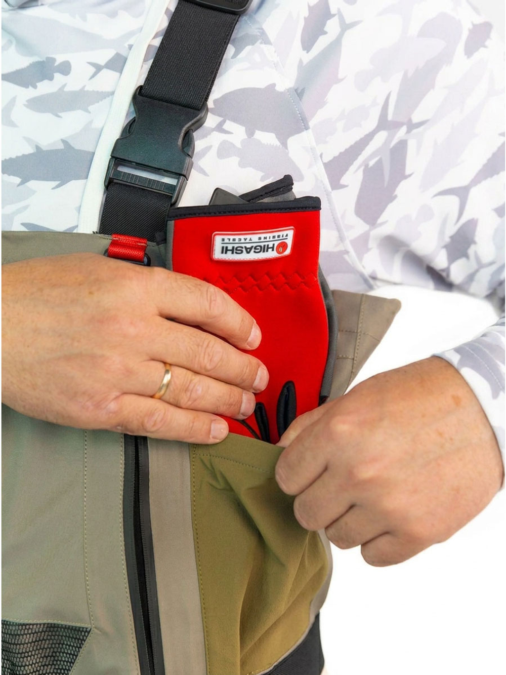 Вейдерсы забродники для рыбалки HIGASHI Pro Guide w/boot (резиновая подошва) XXXL