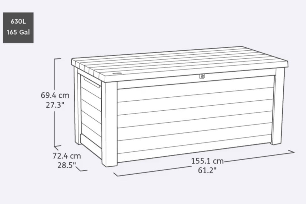 Пластиковый сундук Keter Deco Deck 630 л brown