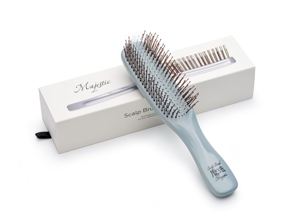 Расческа Majestic Scalp Brush серый жемчуг