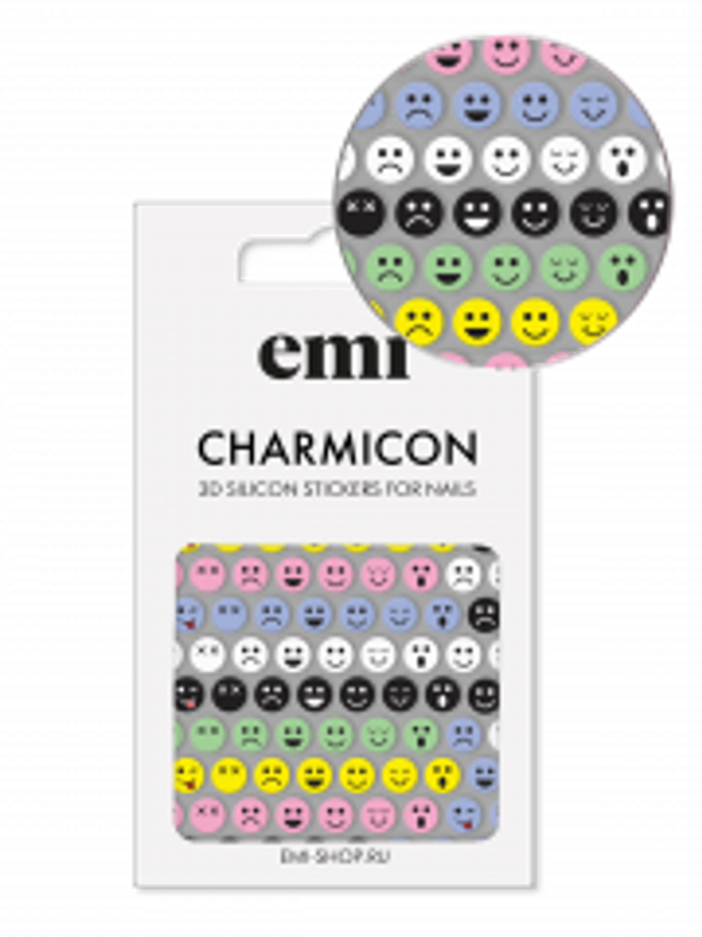 Charmicon 3D Silicone Stickers №197 Цветные смайлы