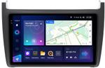 Магнитола для Volkswagen Polo 5 2009-2020 (рамка черная матовая) - Teyes CC3-2K QLed Android 10, Быстрая, SIM-слот, CarPlay