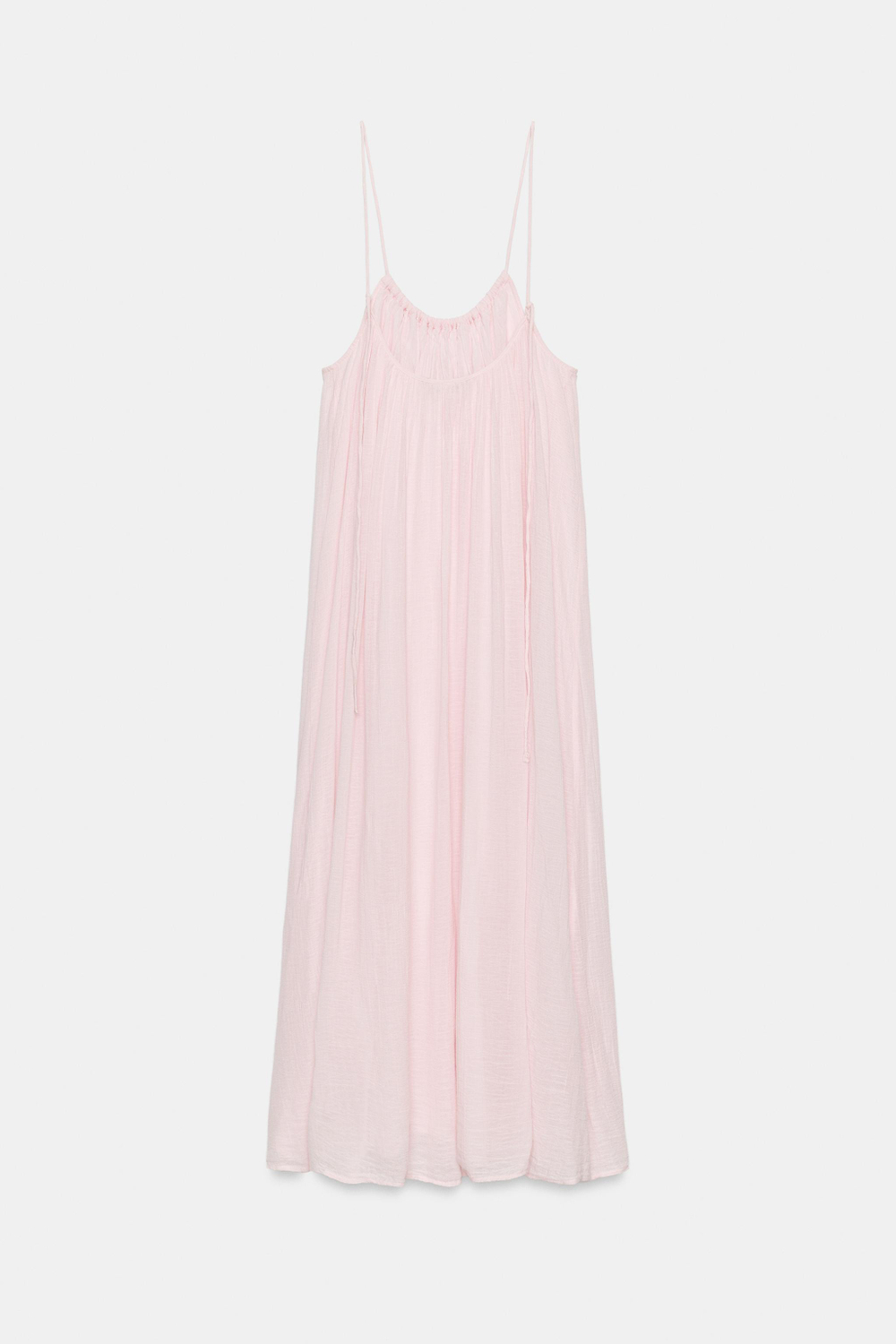 ПЛАТЬЕ МИДИ ИЗ ГАЗА — ZARA
