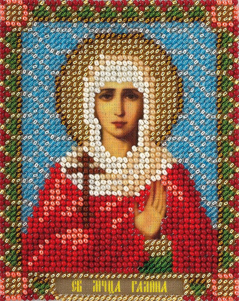 Набор для вышивания бисером Panna, Икона Святой мученицы Галины, 8,5х10,5 см Набор для вышивания бисером Panna, Икона Святой мученицы Галины, 8,5х10,5 см