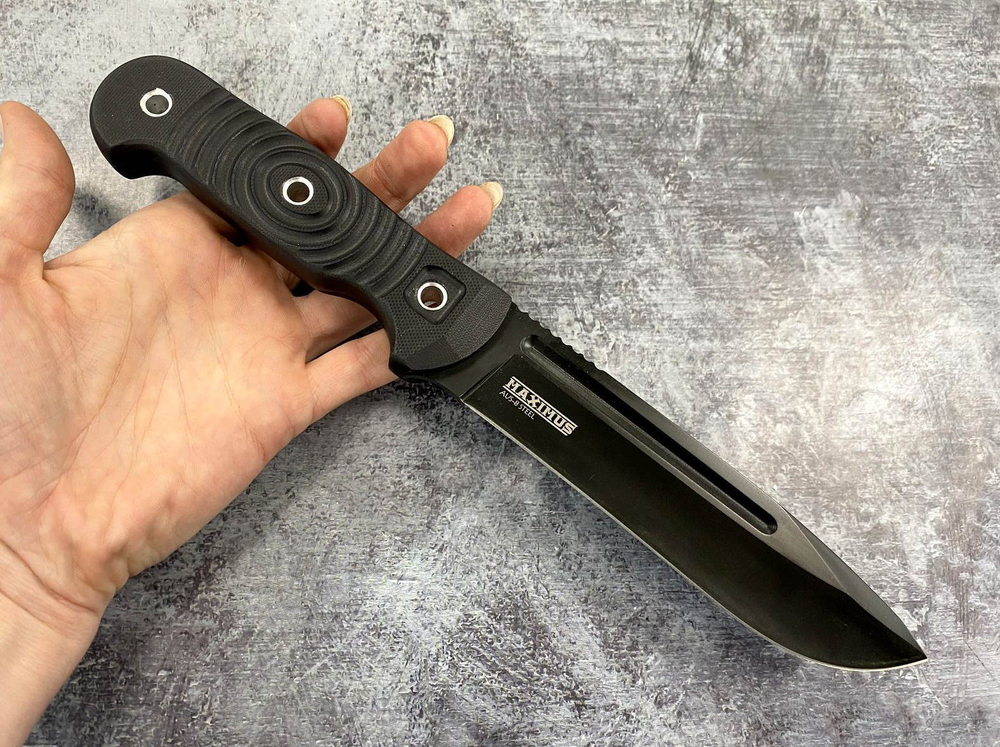 Туристический  нож Maximus AUS-8 Black Titanium, Kizlyar Supreme