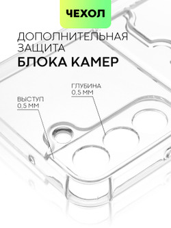 Чехол BROSCORP для Samsung Galaxy S22+ (арт. SS-S22P-HARD-TPU-POCKET)